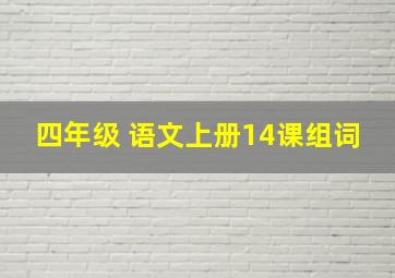 四年级 语文上册14课组词